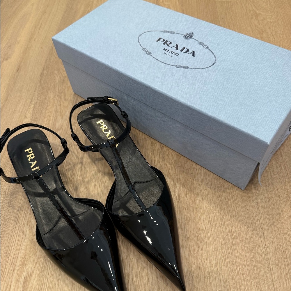 Prada Black Patent Leather Heels